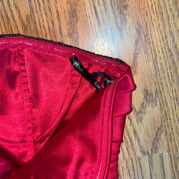 BEBE satin corset layered with lace size medium - Picture 6 of 14